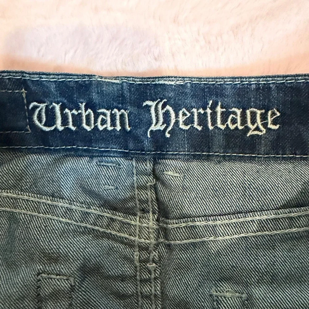 Y2K Urban Heritage denim mini skirt
